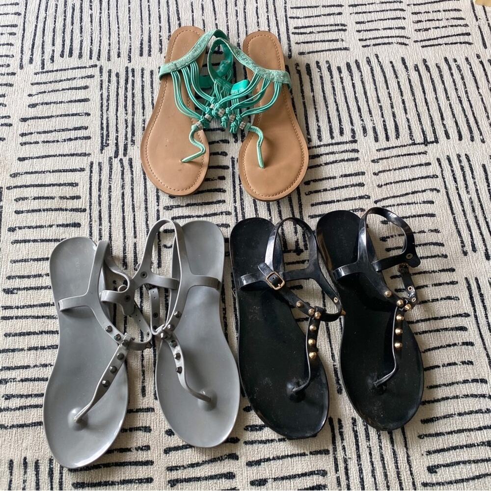 Express Madden Girl Strappy Sandals Size 10 Three Pair Shoe Lot